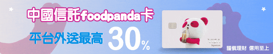 2025中國信託foodpanda聯名卡